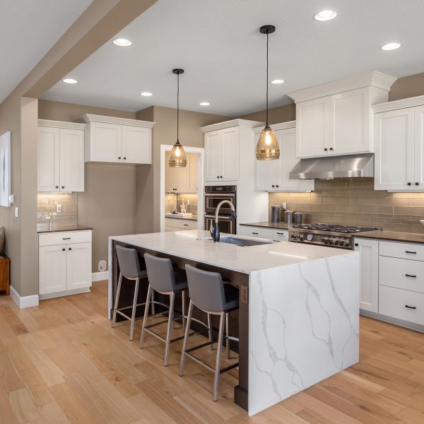 kitchen in newly constructed luxury home