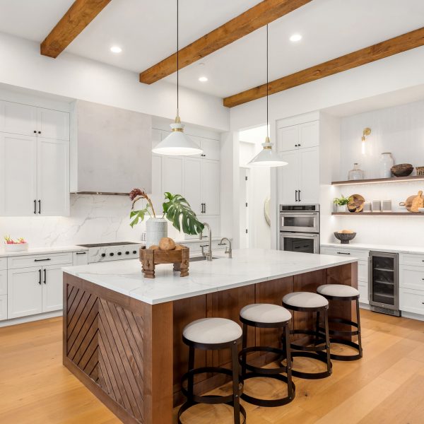 kitchen in newly constructed luxury home